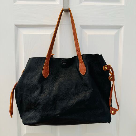 Navy Tote Shoulder Bag Purchased in Italy - Picture 1 of 10